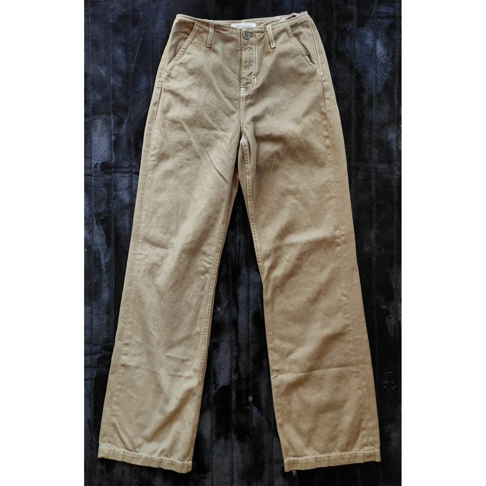 Reformation Jeans Cowboy High Rise Straight Olive Green/Khaki Size 23